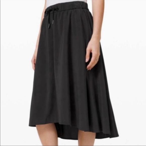 Dresses & Skirts - Black High-Low Drawstring Skirt - Women